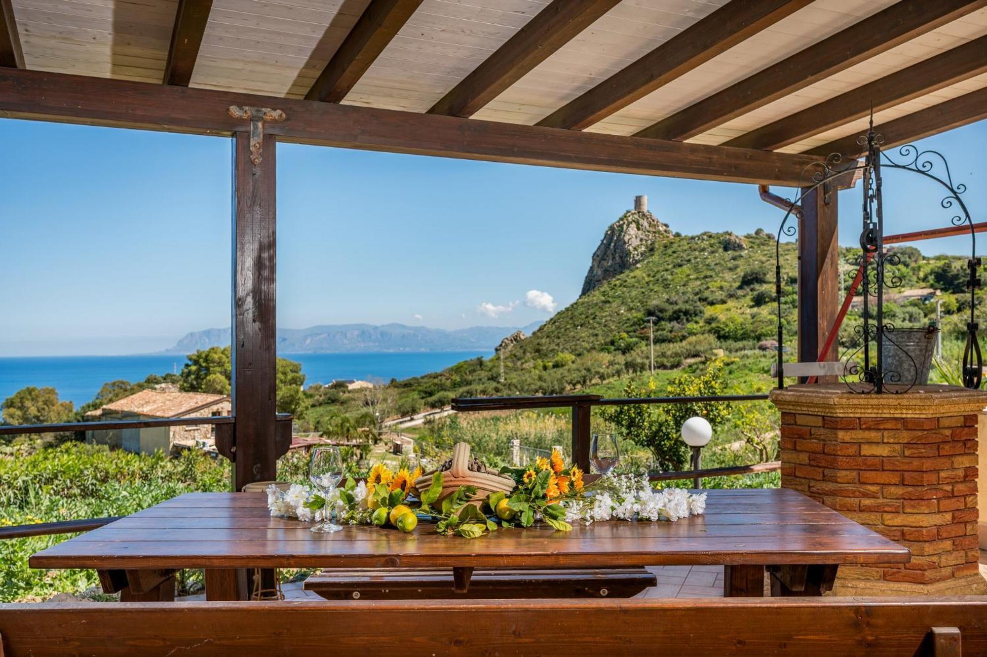 Apt Villa Anna E Apt Cantina Vito Vicinissimi Alla Riserva Dello Zingaro Scopello  Exterior foto