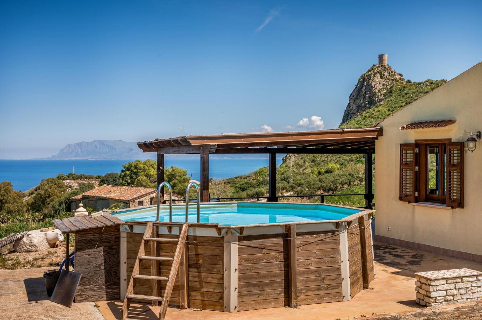 Apt Villa Anna E Apt Cantina Vito Vicinissimi Alla Riserva Dello Zingaro Scopello  Exterior foto